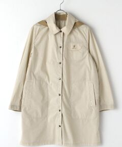 Mademoiselle NON NON / マドモアゼルノンノン ステンカラーコート | オーガニックコットンタイプライターワッシャー加工　フード付ステンカラーコート