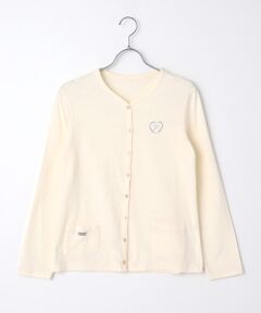 Mademoiselle NON NON / マドモアゼルノンノン カーディガン・ボレロ | モンサンミッシェル＆ラフィ天竺　クルーネックカーディガン