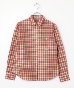 ポプリンチェックシャツ