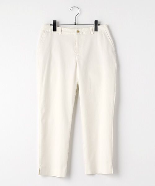 Mademoiselle NON NON / マドモアゼルノンノン その他パンツ | コットンギャバストレッチ　パンツ【8分丈】（オフ）