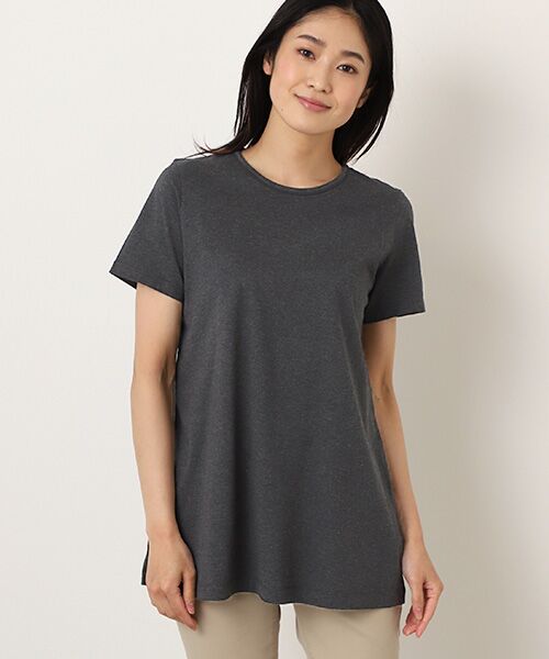 Mademoiselle NON NON / マドモアゼルノンノン Tシャツ | スーピマコンパクトグレース天竺 チュニック | 詳細2