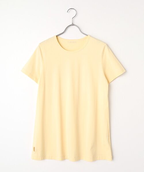 Mademoiselle NON NON / マドモアゼルノンノン Tシャツ | スーピマコンパクトグレース天竺 チュニック（クリームイエロ－）