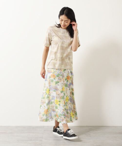 Mademoiselle NON NON / マドモアゼルノンノン ロング・マキシ丈スカート | レーヨンプリント　巻きフレアースカート【HAWAIIAN DAYS】 | 詳細9