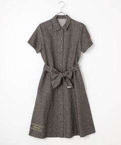 Mademoiselle NON NON リネンシャツワンピース Mademoiselle NON NON リネンシャツワンピース
