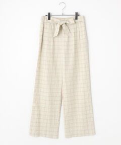 Mademoiselle NON NO ギャザースカ デニムタックギャザースカート[ウエストゴム]（WOMENボトムス