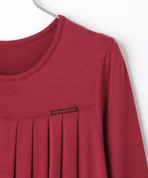 Mademoiselle NON NON / マドモアゼルノンノン チュニック | レーヨンテンセルTOPベア天竺　クルーネックチュニック【8分袖】 | 詳細5