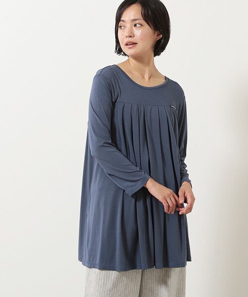 Mademoiselle NON NON / マドモアゼルノンノン チュニック | レーヨンテンセルTOPベア天竺　クルーネックチュニック【8分袖】 | 詳細14