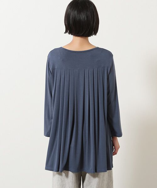 Mademoiselle NON NON / マドモアゼルノンノン チュニック | レーヨンテンセルTOPベア天竺　クルーネックチュニック【8分袖】 | 詳細16