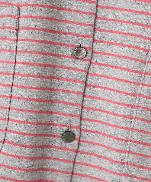 Mademoiselle NON NON / マドモアゼルノンノン カーディガン・ボレロ | アイレット天竺ボーダー　ロングカーディガン | 詳細8