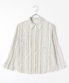 美品 mademoiselle non non リネンシャツ L ベージュ 美品✨マドモアゼルノンノン リネン100％シャツ 麻 ベージュ