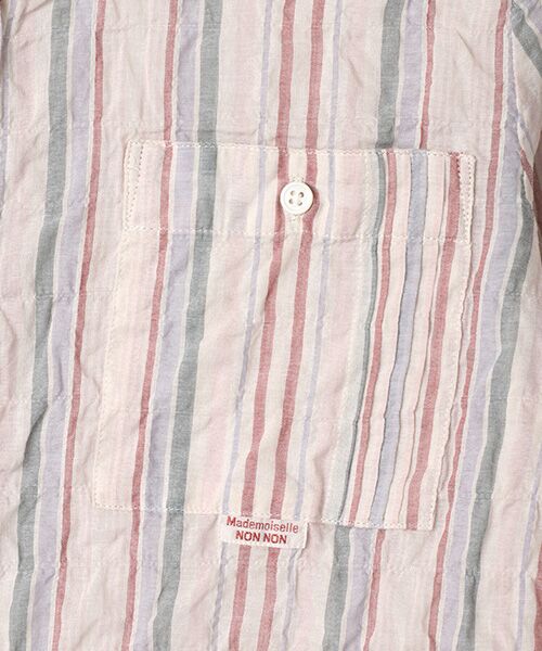 Mademoiselle NON NON / マドモアゼルノンノン シャツ・ブラウス | ローンシャーリングギンガムストライプ　ブラウス【8分袖】 | 詳細16