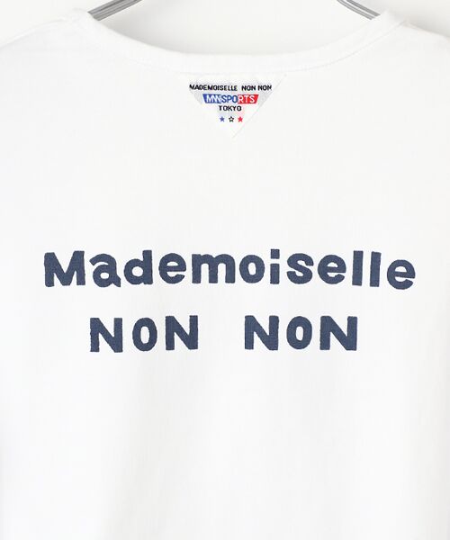 Mademoiselle NON NON / マドモアゼルノンノン Tシャツ | 定番 天竺ロゴプリント8分袖Tシャツ | 詳細1
