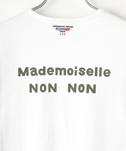 Mademoiselle NON NON / マドモアゼルノンノン Tシャツ | 定番 天竺ロゴプリント8分袖Tシャツ | 詳細6