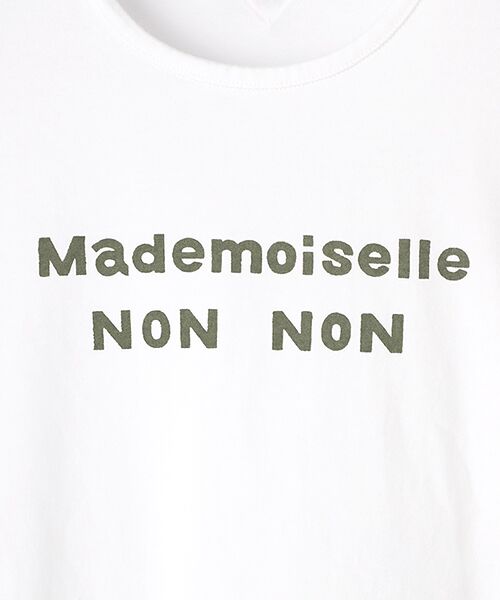 Mademoiselle NON NON / マドモアゼルノンノン Tシャツ | 定番 天竺ロゴプリント8分袖Tシャツ | 詳細8