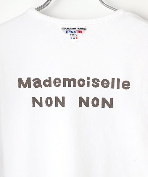 Mademoiselle NON NON / マドモアゼルノンノン Tシャツ | 定番 天竺ロゴプリント8分袖Tシャツ | 詳細12