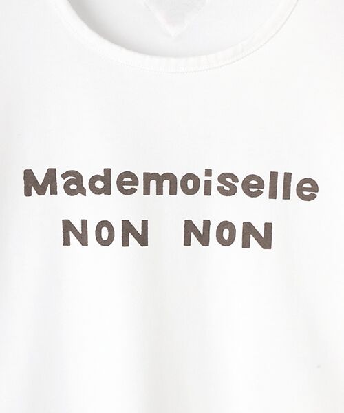 Mademoiselle NON NON / マドモアゼルノンノン Tシャツ | 定番 天竺ロゴプリント8分袖Tシャツ | 詳細14