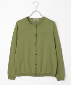 Mademoiselle NON NON / マドモアゼルノンノン カーディガン・ボレロ | 綿エステルハイゲージ天竺14G　クルーネックカーディガン