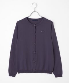 Mademoiselle NON NON / マドモアゼルノンノン カーディガン・ボレロ | 綿エステルハイゲージ天竺14G　クルーネックカーディガン