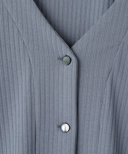 Mademoiselle NON NON / マドモアゼルノンノン カーディガン・ボレロ | メイストレッチリブ　Vネックカーディガン | 詳細1