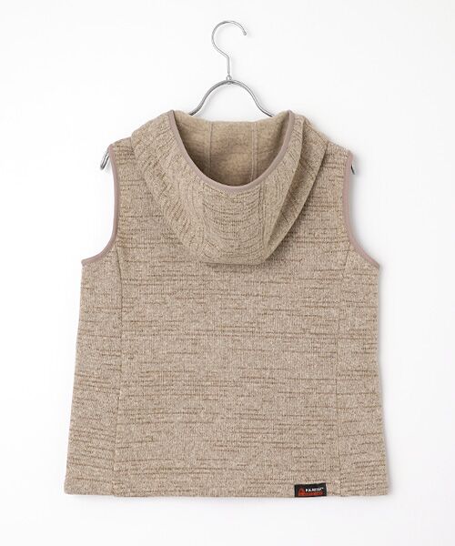 Mademoiselle NON NON / マドモアゼルノンノン ベスト | リサイクルポリエステルポーラテックフリース　フーデッドベスト | 詳細1