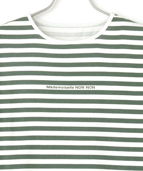 Mademoiselle NON NON / マドモアゼルノンノン Tシャツ | 【WEB限定】天竺ヴィンテージボーダー　半袖Ｔシャツ | 詳細15