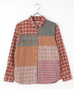 【60th Anniversary Collection】ビエラ起毛チェックパッチワークシャツ