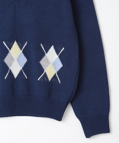 60th Anniversary Collection】深Vネックアーガイルセーター （ニット 
