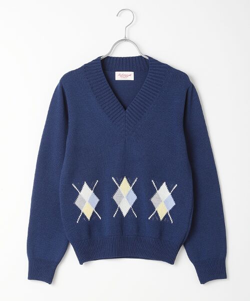【60th Anniversary Collection】深Vネックアーガイルセーター