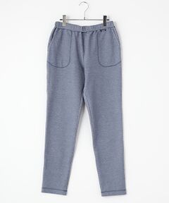 マドモアゼルノンノン　パンツ セール】 リネン/コットンチェックWシルケットワッシャーパンツ