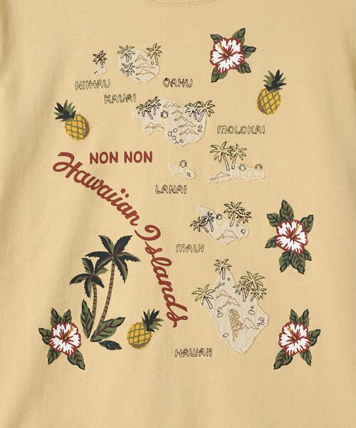 Mademoiselle NON NON / マドモアゼルノンノン Tシャツ | 【60thAnniversaryCollection】グレース天竺HawaiianIslandクルーネックTシャツ | 詳細4