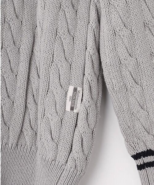Mademoiselle NON NON / マドモアゼルノンノン カーディガン・ボレロ | 【60thAnniversaryCollection】ストレッチコットンバルキーヤーン5Gケーブル柄カーディガン | 詳細13