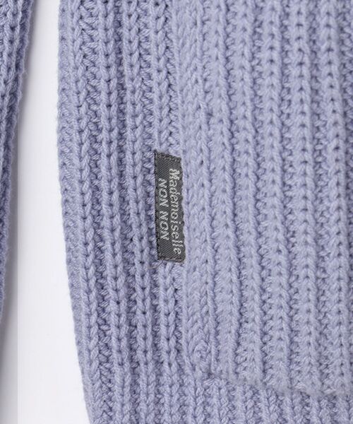 Mademoiselle NON NON / マドモアゼルノンノン ニット・セーター | バルキーコットンニット5Gテーラーカラーニットジャケット | 詳細1