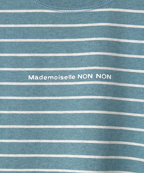 Mademoiselle NON NON / マドモアゼルノンノン Tシャツ | TOP度詰ボーダークルーネックTシャツ | 詳細8