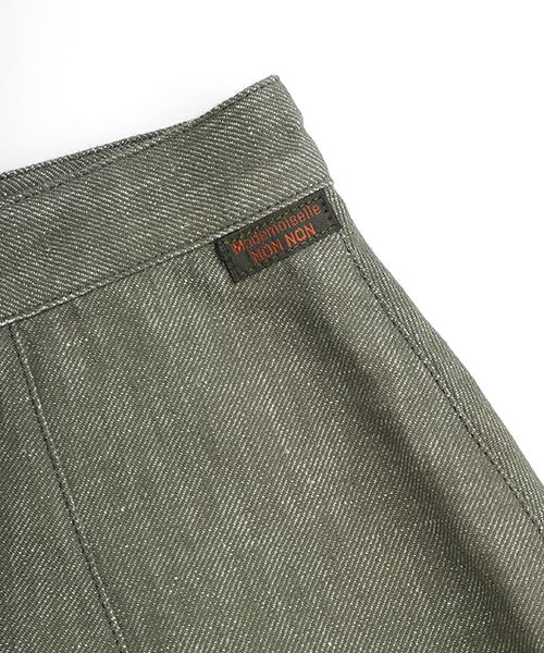 Mademoiselle NON NON / マドモアゼルノンノン デニムスカート | ラフィ/リネンデニム　巻きスカート | 詳細11