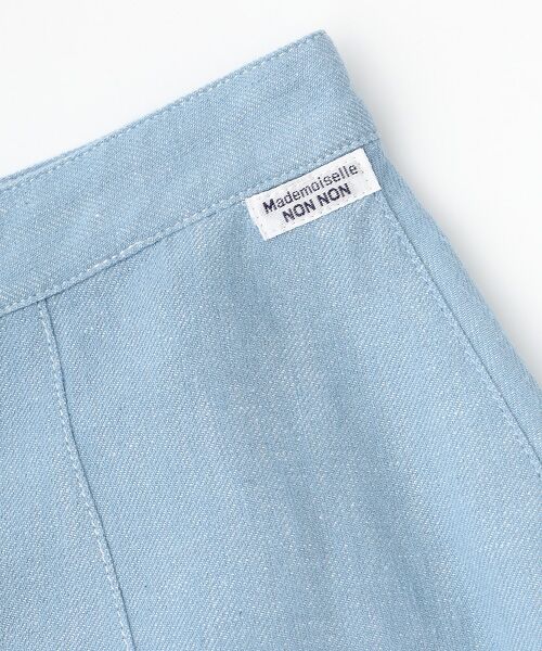 Mademoiselle NON NON / マドモアゼルノンノン デニムスカート | ラフィ/リネンデニム　巻きスカート | 詳細13