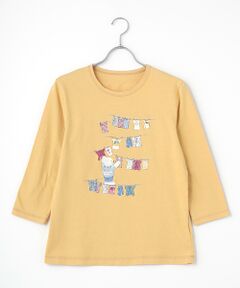 モンサンミッシェル＆ラフィ天竺　クルーネックTシャツ【8分袖】【ランドリーベア】