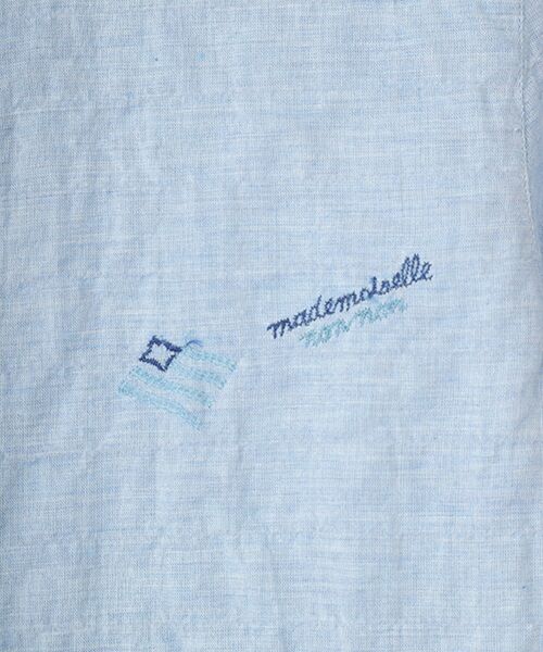 Mademoiselle NON NON / マドモアゼルノンノン シャツ・ブラウス | オーガニックシャンブレーシャーリング刺繍ブラウス【AMERICA】 | 詳細13