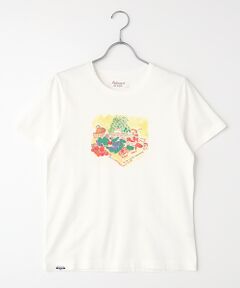 【60th Anniversary Collection】コンパクトヤーン天竺エアロシフォン加工　水彩画Tシャツ【野菜】