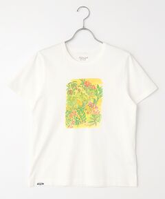 【60th Anniversary Collection】コンパクトヤーン天竺エアロシフォン加工　水彩画Tシャツ【植物】