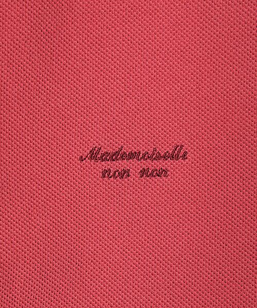 Mademoiselle NON NON / マドモアゼルノンノン ポロシャツ | 【定番】鹿の子生地染　半袖ポロシャツ【NON NON刺繍】 | 詳細6