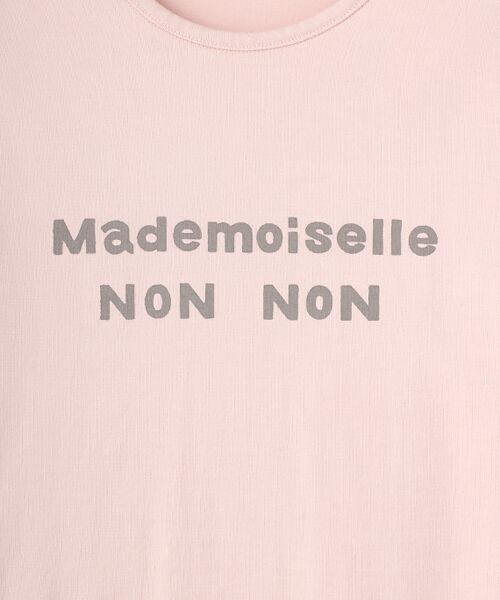 Mademoiselle NON NON / マドモアゼルノンノン Tシャツ | 【定番】天竺　無シル防縮加工　ロゴプリント8分袖Tシャツ | 詳細7