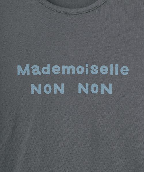 Mademoiselle NON NON / マドモアゼルノンノン Tシャツ | 【定番】天竺　無シル防縮加工　ロゴプリント8分袖Tシャツ | 詳細9