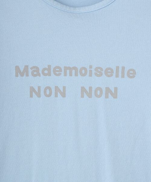 Mademoiselle NON NON / マドモアゼルノンノン Tシャツ | 【定番】天竺　無シル防縮加工　ロゴプリント8分袖Tシャツ | 詳細11