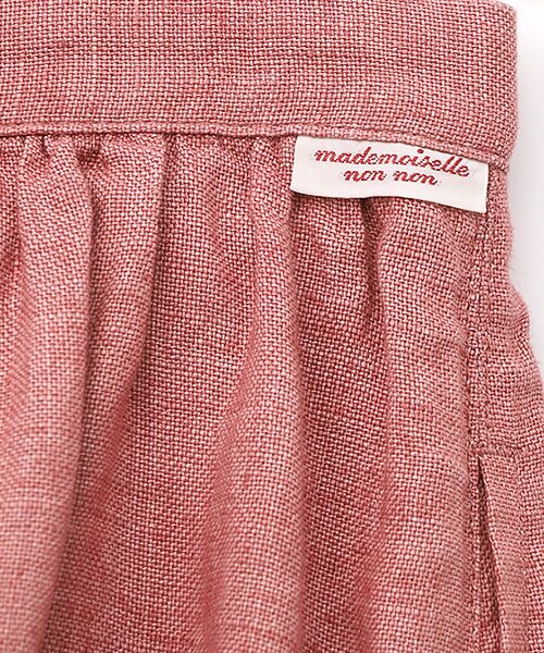 Mademoiselle NON NON / マドモアゼルノンノン ロング・マキシ丈スカート | リネンルポワン染CC加工　ギャザーフレアースカート | 詳細2
