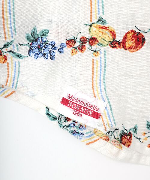 Mademoiselle NON NON / マドモアゼルノンノン シャツ・ブラウス | 【60th Anniversary Collection】リネンプリントシャツ【FRUITS STRIPES】 | 詳細1
