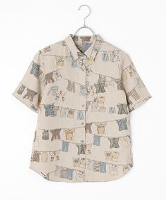 【60th Anniversary Collection】リネンプリントシャツ【LAUNDRY】