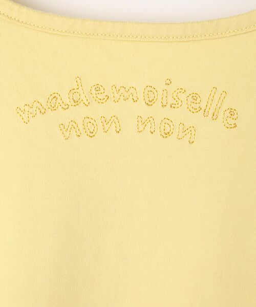 Mademoiselle NON NON / マドモアゼルノンノン Tシャツ | コンパクトヤーン天竺エアロシフォン加工　クルーネックスパンコール刺繍Tシャツ | 詳細13