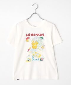 【60th Anniversary Collection】コンパクトヤーン天竺エアロシフォン加工　水彩画Tシャツ【アメリカンgirl＆boy】