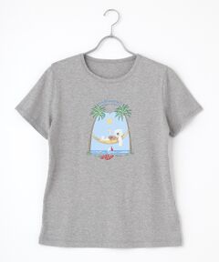 ☆【WEB限定】甘撚天竺　シロクマプリント半袖Tシャツ