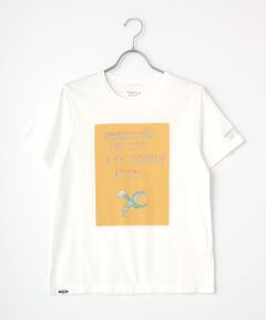 【60th Anniversary Collection】コンパクトヤーン天竺エアロシフォン加工　水彩画Tシャツ【ハト】